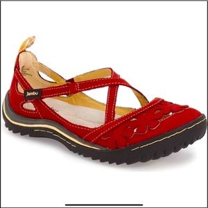 Jambu Red Blossom Mary Jane Flats size 8
